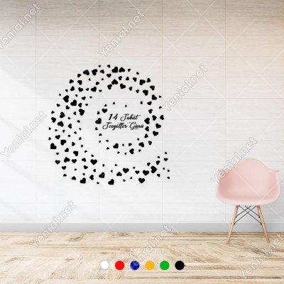 14 Şubat Sevgililer Günü İçin Kalpler Sticker Çıkartma 14 Şubat Sevgililer Günü İçin Kalpler Sticker Çıkartma