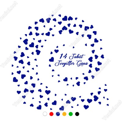 14 Şubat Sevgililer Günü İçin Kalpler Sticker Çıkartma 14 Şubat Sevgililer Günü İçin Kalpler Sticker Çıkartma