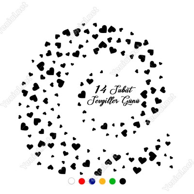 14 Şubat Sevgililer Günü İçin Kalpler Sticker Çıkartma 14 Şubat Sevgililer Günü İçin Kalpler Sticker Çıkartma
