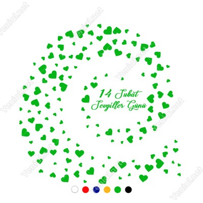 14 Şubat Sevgililer Günü İçin Kalpler Sticker Çıkartma 14 Şubat Sevgililer Günü İçin Kalpler Sticker Çıkartma