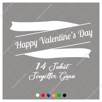 Sevgililer Günü İçin Çerçeve İçinde Valentine’s Day Sticker