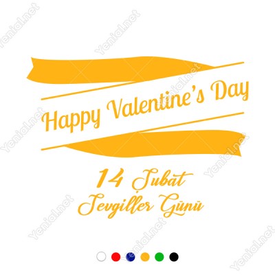 Sevgililer Günü İçin Çerçeve İçinde Valentine’s Day Sticker