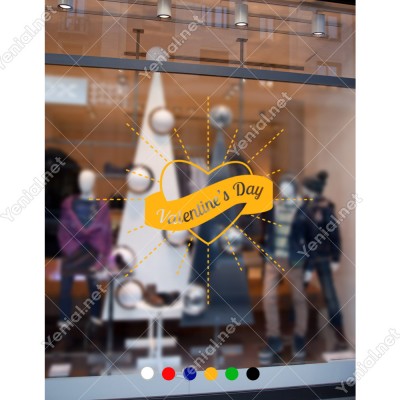 Sevgililer Günü İçin Valentine’s Day Yazısı Sticker