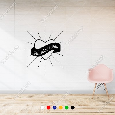 Sevgililer Günü İçin Valentine’s Day Yazısı Sticker