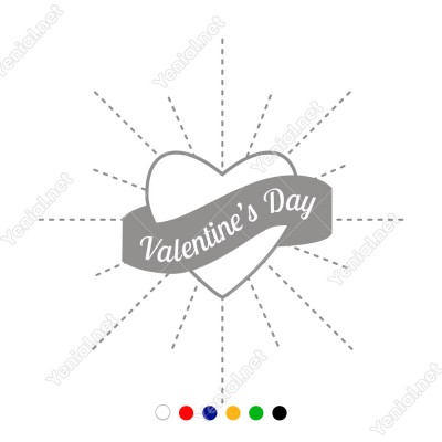 Sevgililer Günü İçin Valentine’s Day Yazısı Sticker