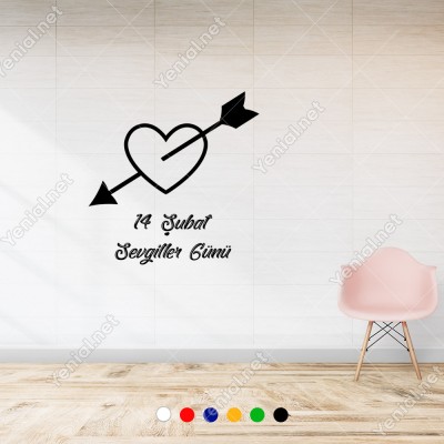 Sevgililer Günü İçinden Dolu Ok Geçmiş İçi Dolu Kalp Sticker Sevgililer Günü İçinden Dolu Ok Geçmiş İçi Dolu Kalp Sticker