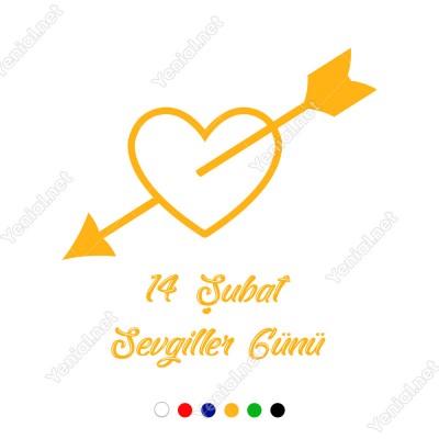 Sevgililer Günü İçinden Dolu Ok Geçmiş İçi Dolu Kalp Sticker Sevgililer Günü İçinden Dolu Ok Geçmiş İçi Dolu Kalp Sticker