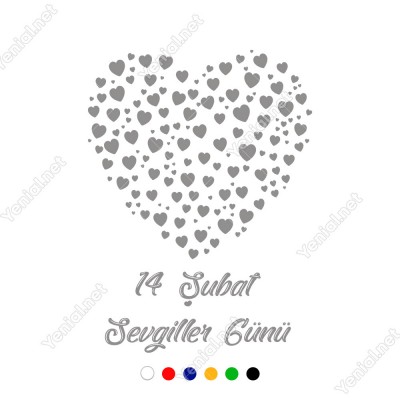 Sevgililer Gününe Özel Küçüklü Büyüklü Kalpler Sticker Sevgililer Gününe Özel Küçüklü Büyüklü Kalpler Sticker