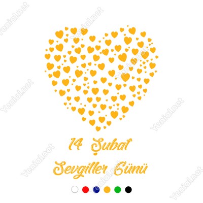 Sevgililer Gününe Özel Küçüklü Büyüklü Kalpler Sticker Sevgililer Gününe Özel Küçüklü Büyüklü Kalpler Sticker