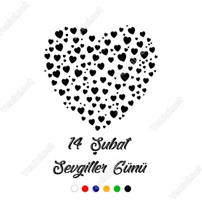 Sevgililer Gününe Özel Küçüklü Büyüklü Kalpler Sticker Sevgililer Gününe Özel Küçüklü Büyüklü Kalpler Sticker