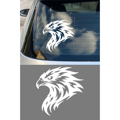 Kartal Oto Sticker - Kartal Figürlü Araç Sticker - Araba Motor Aksesuar 15x15cm