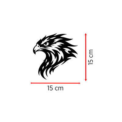 Kartal Oto Sticker - Kartal Figürlü Araç Sticker - Araba Motor Aksesuar 15x15cm