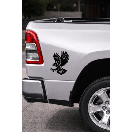 Agresif Kartal Araç Cam Sticker - Uçan Kartal Oto Sticker 12x15cm