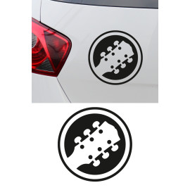 Rock Gitar Sticker - Gitar Figürlü Oto Sticker - Müzik Araba Sticker 15x15cm