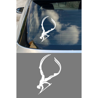 Dalgıç Oto Sticker - Zıpkıncı Araba Sticker - Dalış Spor Sticker 9x15cm