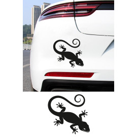 Kertenkele Silüet Sticker - Araba Sticker - Motor Kask Sticker 15x14cm