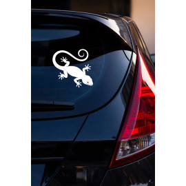 Kertenkele Silüet Sticker - Araba Sticker - Motor Kask Sticker 15x14cm