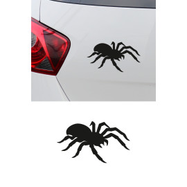 Örümcek Oto Sticker - Minimal Örümcek Araba Sticker - Motor Kask Sticker 15x9cm