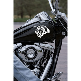 Kral Aslan Oto Sticker - Kükreyen Aslan Başı Araba Sticker - Araba Aksesuar 15x13cm