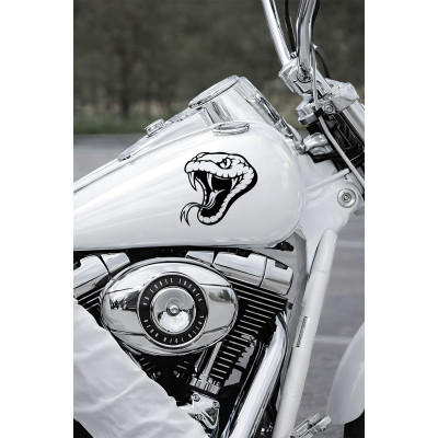 Yılan Oto Sticker - Agresif Kobra Araç Cam Sticker - Araba Motor Kask Sticker 15x14cm