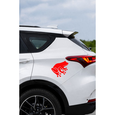 Kurbağa Sticker - Sevimli Oto Sticker - Araba Motor Sticker 15x14cm