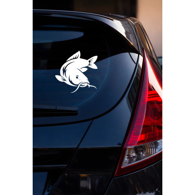 Yayın Balığı Oto Sticker - Araç Cam Sticker - Balıkçı Sticker 15x15cm