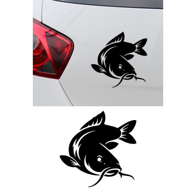 Yayın Balığı Oto Sticker - Araç Cam Sticker - Balıkçı Sticker 15x15cm