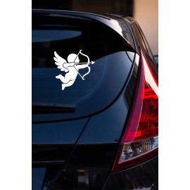 Ok Atan Melek Sticker - Melek Siluet Araç Sticker - Oto Araba Aksesuar 15x15cm