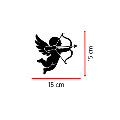 Ok Atan Melek Sticker - Melek Siluet Araç Sticker - Oto Araba Aksesuar 15x15cm