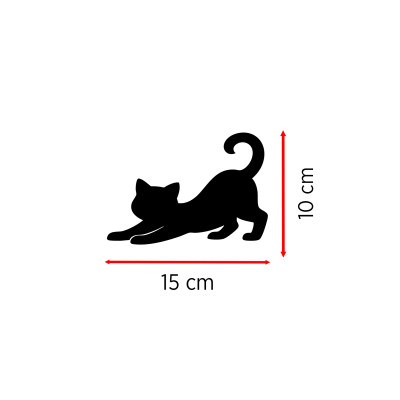 Esneyen Kedi Sticker - Kedi Araba Sticker - Minimal Kedi Oto Sticker 15x10cm