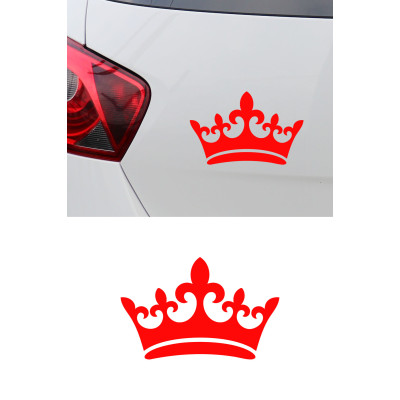 Taç Sticker - Kral Taç Araba Sticker - Crown Oto Sticker - Motor Kask Sticker 15x10cm
