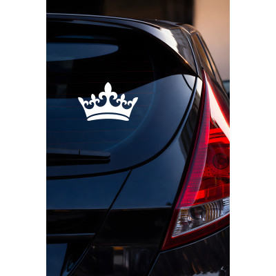 Taç Sticker - Kral Taç Araba Sticker - Crown Oto Sticker - Motor Kask Sticker 15x10cm
