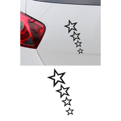 Yıldız Sticker - Minimal Yıldız Araba Sticker - Star Oto Sticker 9x15cm