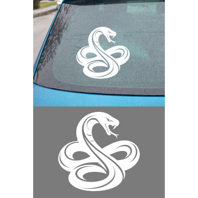 Yılan Oto Sticker – Cobra Araba Sticker - Araç Cam Kaput Sticker 15x14cm