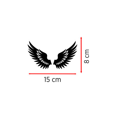Melek Kanatları Oto Sticker - Estetik Kanat Araba Sticker Çıkartma 15x8cm