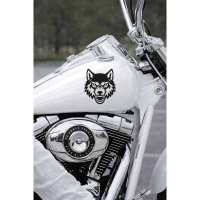 Vahşi Kurt Oto Sticker - Alfa Kurt Araba Motor Sticker - Laptop Araba Oto Motor Çıkartma 14x15cm