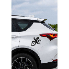Kertenkele Oto Sticker – Gecko Figürlü Araba Cam Kaput Sticker 15x13cm