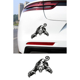 Panter Figürlü Oto Sticker – Agresif Hayvan Araç Sticker - Araba Motor Sticker 15x13cm