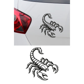  Akrep Oto Sticker – Detaylı Akrep Figürlü Araba Cam Kaput Motor Sticker 15x15cm