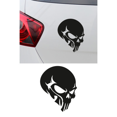 Agresif Kurukafa Oto Sticker - Motor Sticker - Havalı Araba Sticker 12x15cm