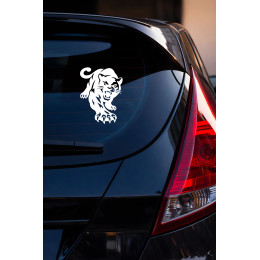 Yırtıcı Panter Oto Sticker - Araba Motor Sticker - Araç Cam Kaput Çıkartma 11x15cm