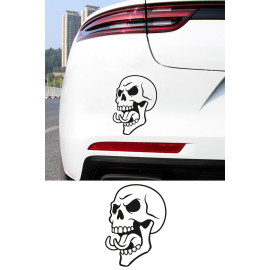 Agresif Kurukafa Sticker - Araba Motor Sticker - Kafatası Sticker 11x15cm