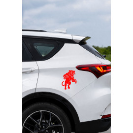Vahşi Panter Araç Sticker – Oto Motor Kaput Cam Sticker 11x15cm