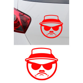 Gangster Emoji Oto Sticker - Araba Motor Kaput Cam Sticker 15x15cm