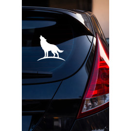 Uluyan Kurt Oto Sticker – Araba Cam Kaput Sticker - Kurt Motor Oto Sticker 15x14cm