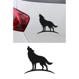Uluyan Kurt Oto Sticker – Araba Cam Kaput Sticker - Kurt Motor Oto Sticker 15x14cm