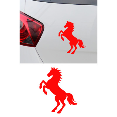 Şahlanan At Oto Sticker - At Silüeti Sticker – Araba Kaput Motor Sticker 12x15cm