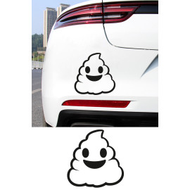 Eğlenceli Emoji Oto Sticker - Komik Araba Sticker - Araç Aksesuar 15x15cm