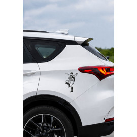 Zeybek Oto Sticker Efe Figürlü Araç Cam Sticker - Geleneksel Zeybek Figürlü Çıkartma 9x15cm