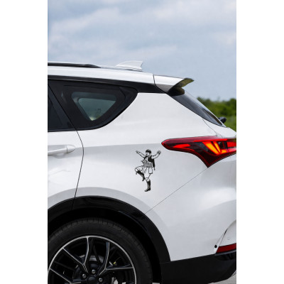 Zeybek Oto Sticker Efe Figürlü Araç Cam Sticker - Geleneksel Zeybek Figürlü Çıkartma 9x15cm